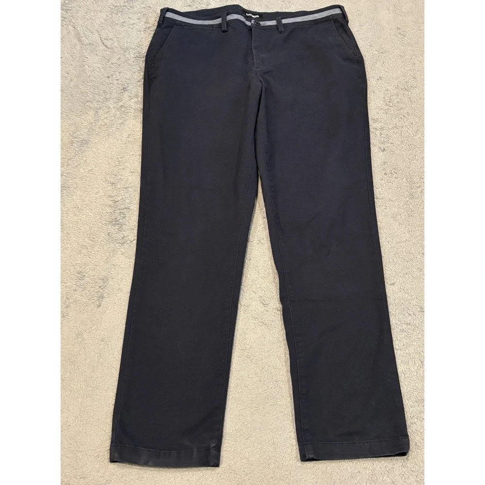 Express Mens 365 Comfort Skinny Chino Pants Navy Blue 36x32 Cotton Blend